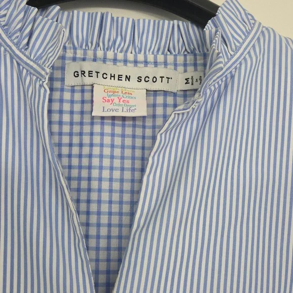 Gretchen Scott Designs Blue And White Striped Dress. Great Condition! - Picture 2 of 11